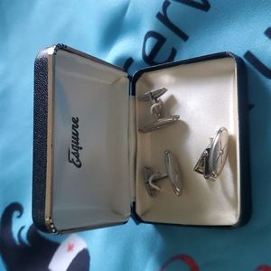 Esquire Men's Cufflinks Tie Pin Set